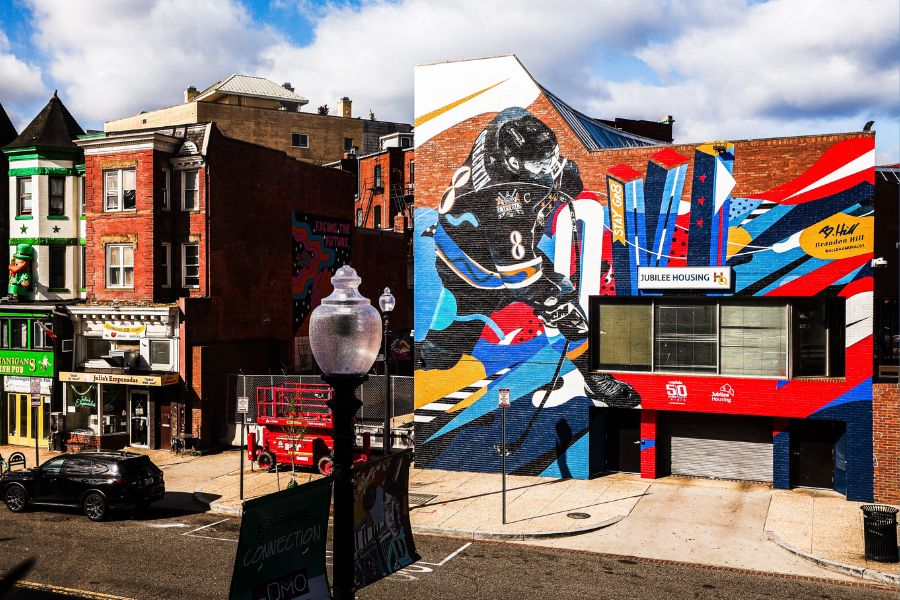 Mural of Alex Ovechkin in Adams Morgan