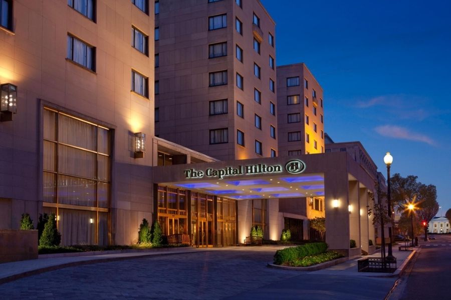 Exterior of Capital Hilton Hotel