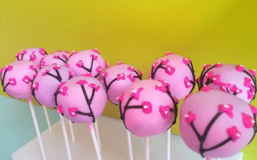Baked by Yael cherry blossom cake pops - Cherry blossom-inspired food in Washington, DC